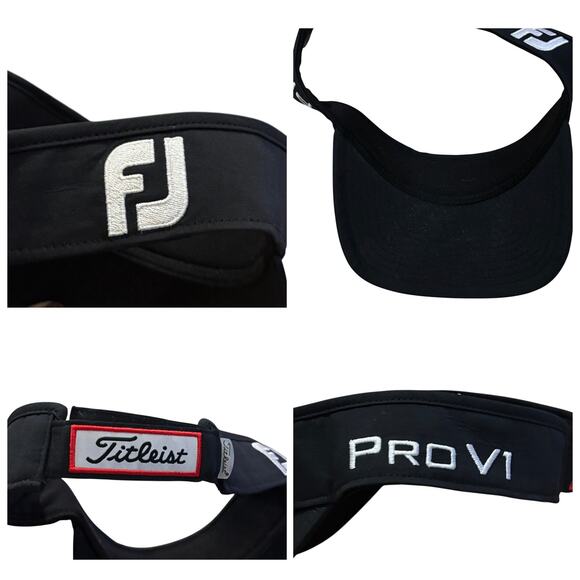 Titleist Tour Stretch Tech Golf Hat & Visor Black Footjoy FJ ProV1 Bundle - Picture 7 of 7
